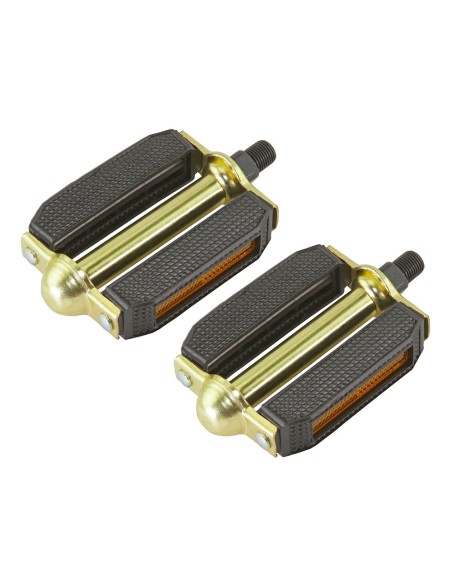 507 Block Pvc Pedals 1/2 Black/Gold.